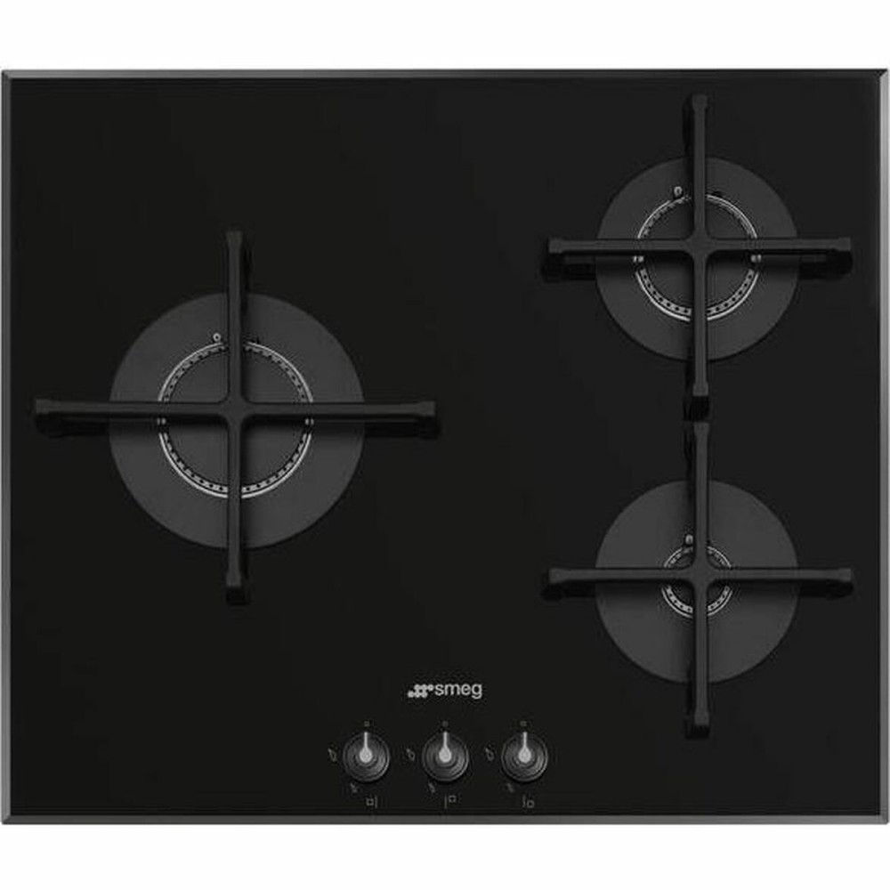 Gas Hob Smeg PV163B3 60 cm Black