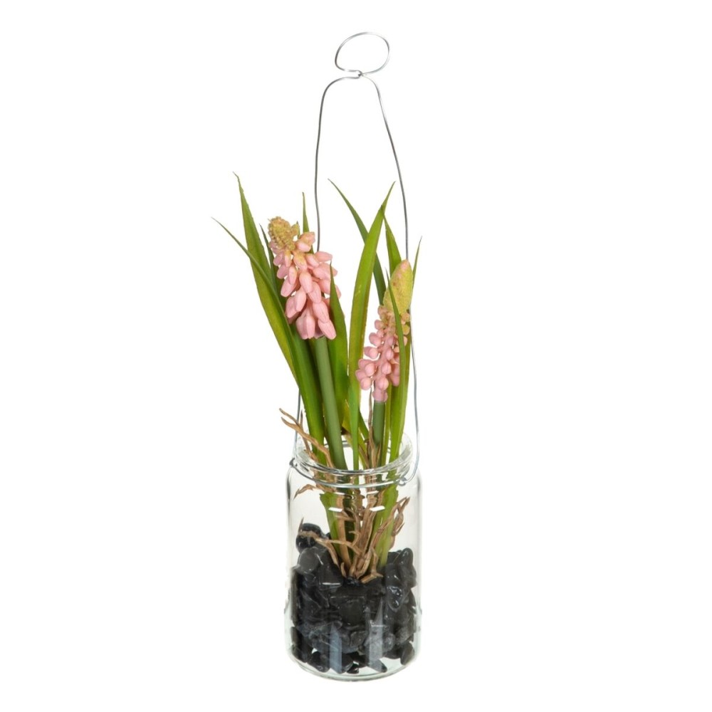 Decorative Plant Polyester Polyethylene Iron 7 x 7 x 18 cm