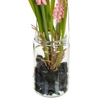 Decorative Plant Polyester Polyethylene Iron 7 x 7 x 18 cm