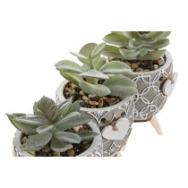 Decorative Plant Home ESPRIT Polyethylene Cement 9,5 x 9,5 x 12 cm (3 Units)