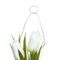 Decorative Plant Polyester Polyethylene Iron 7 x 7 x 24 cm