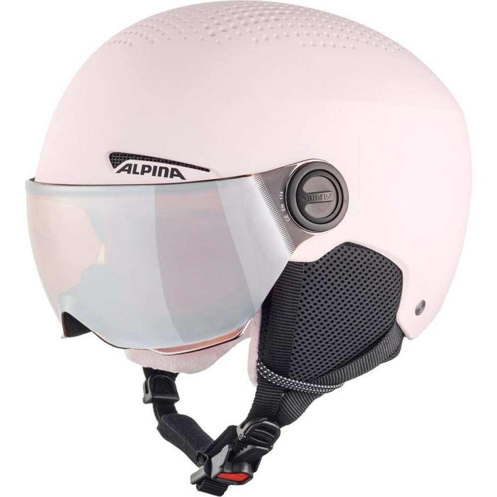 Ski Helmet Alpina Zupo Visor Q Lite Pink Monochrome 51-55 cm