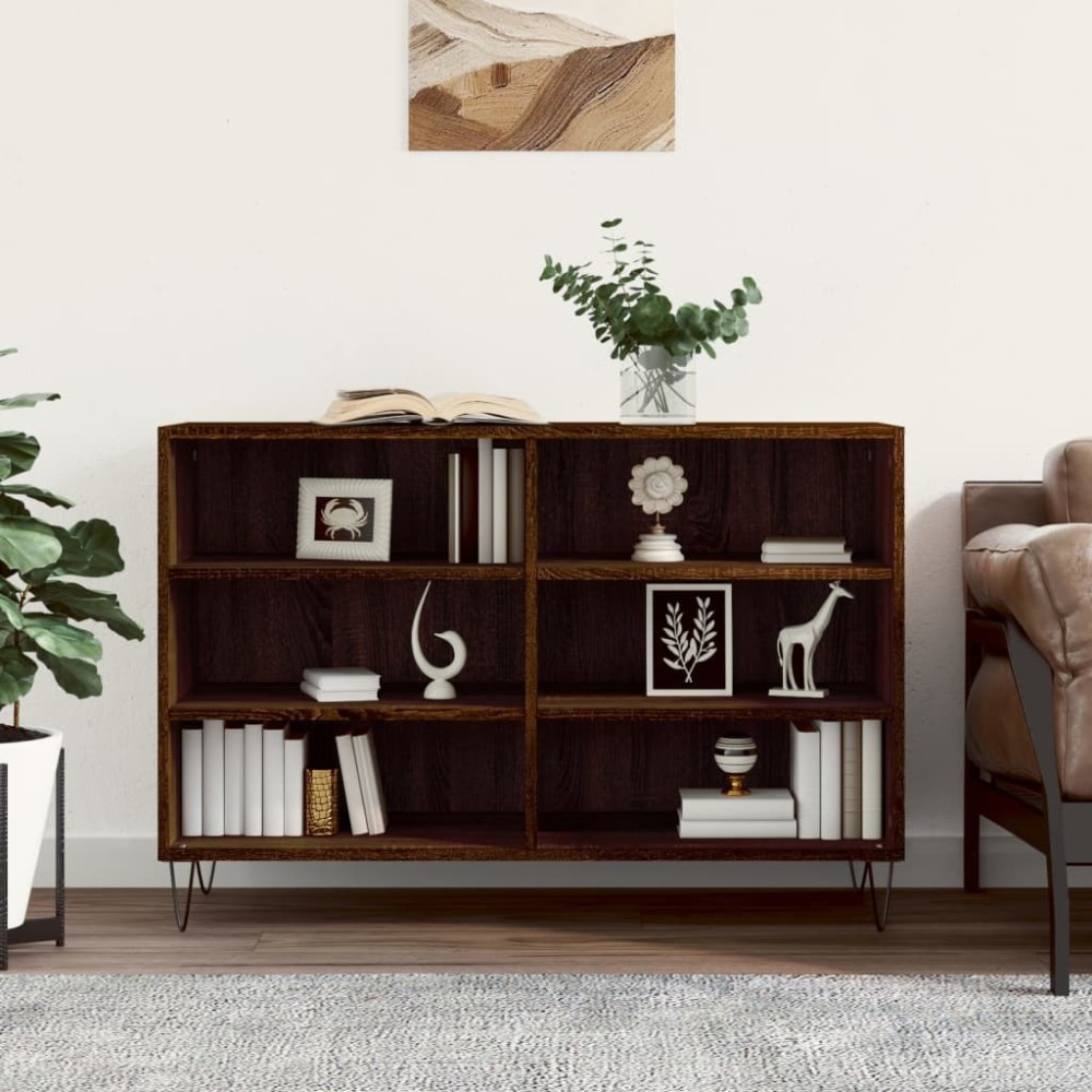 Sideboard Brown Oak 103.5x35x70 cm Engineered Wood