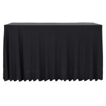2 pcs Table Covers with Skirt Stretch 243x76x74 cm Anthracite