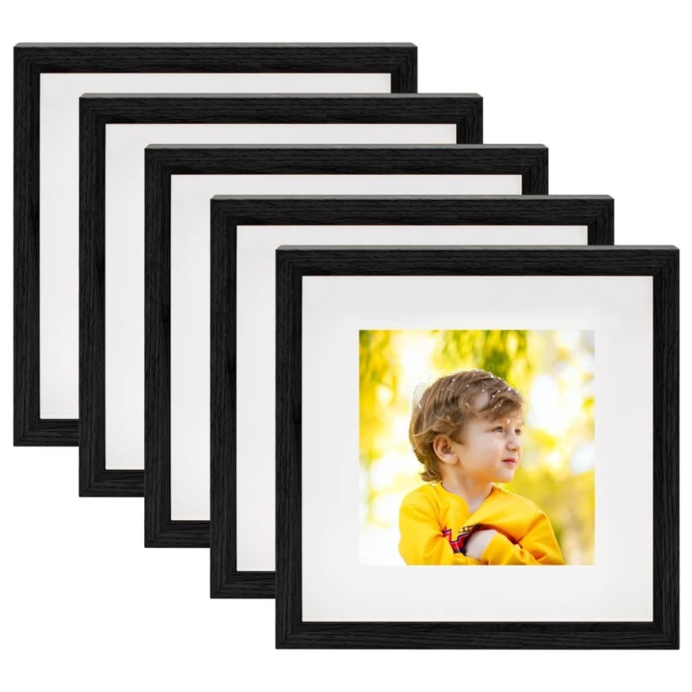 3D Box Photo Frames 3 pcs Black 23x23 cm for 13x13 cm Picture