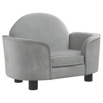 Dog Bed Light Grey 66x40x45 cm Velvet