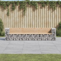 Garden Bench Gabion Design 287x71x65.5 cm Solid Wood Douglas