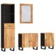 4 Piece Bathroom Furniture Set Solid Wood Acacia