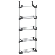 Door Organiser with 5 Shelves 52x20x135 cm Aluminium