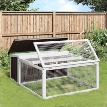 Rabbit Hutch Brown 117.5x97x47.5 cm Solid Wood Pine