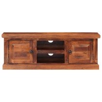 TV Cabinet with Doors 112x30x40 cm Solid Wood Acacia