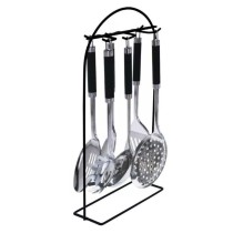 Excellent Houseware 7 Piece Kitchen Tools Set With Rack Stainless Steel