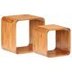 Side Tables 2 pcs Solid Acacia Wood Honey Finish