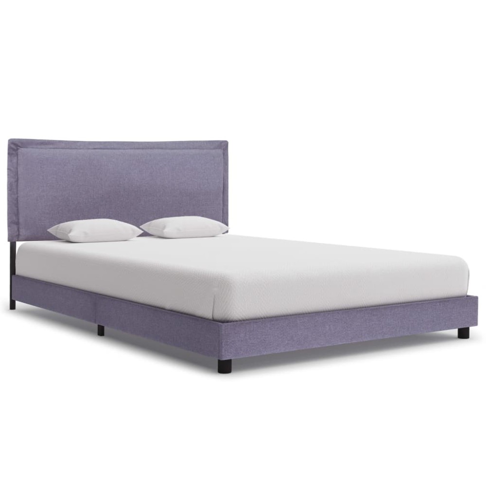 Bed Frame Light Grey Fabric 135x190 cm 4FT6 Double