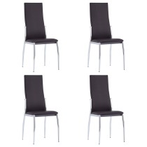 Dining Chairs 4 pcs Blue Faux Leather