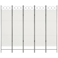 5-Panel Room Divider White...