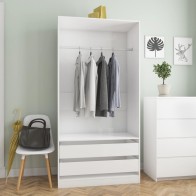Wardrobe High Gloss White...