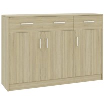 Sideboard Grey 110x30x75 cm Engineered Wood