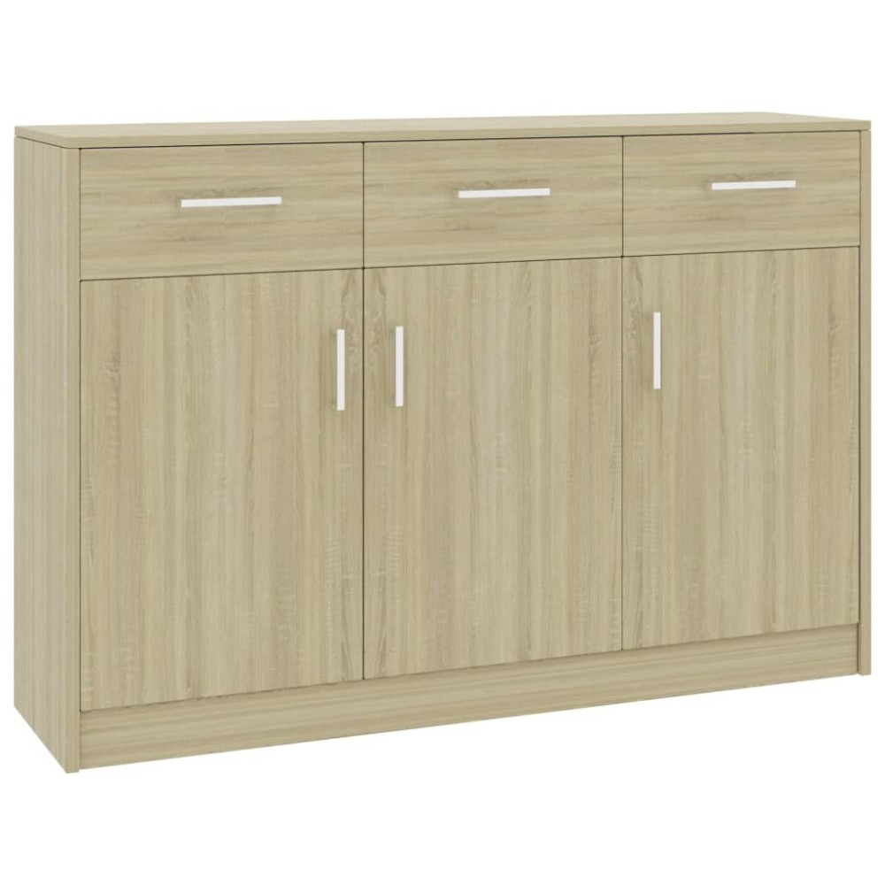 Sideboard Grey 110x30x75 cm Engineered Wood