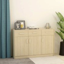 Sideboard Grey 110x30x75 cm Engineered Wood