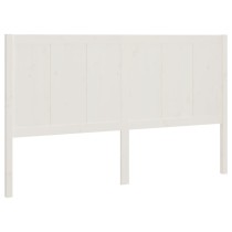 Bed Headboard White 145.5x4x100 cm Solid Pine Wood