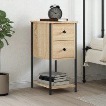 Bedside Cabinets 2 pcs Black 32x42x70 cm Engineered Wood