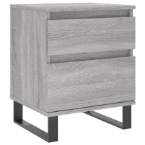 Bedside Cabinets 2 pcs Smoked Oak 40x35x50 cm Engineered Wood