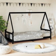 Kids Bed Frame Black 90x190...