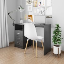 Desk with Drawers White 110x50x76 cm Engineered Wood