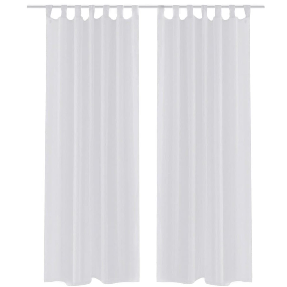 Cream Sheer Curtain 140 x 245 cm 2 pcs