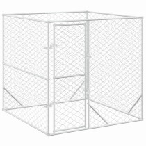 Outdoor Dog Kennel Silver 2x2x2 m Galvanised Steel