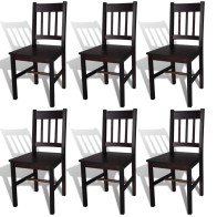 Dining Chairs 6 pcs Dark...