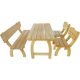 Outdoor Dining Set 4 Pieces Impregnated Pinewood