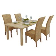 Dining Chairs 6 pcs Brown...