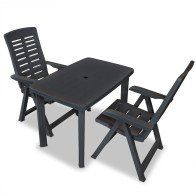 3 Piece Bistro Set Plastic...