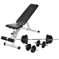 Workout Bench with Barbell...