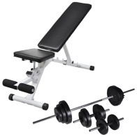 Workout Bench with Barbell...