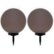 Outdoor Solar Lamps 2 pcs LED Spherical 50 cm RGB