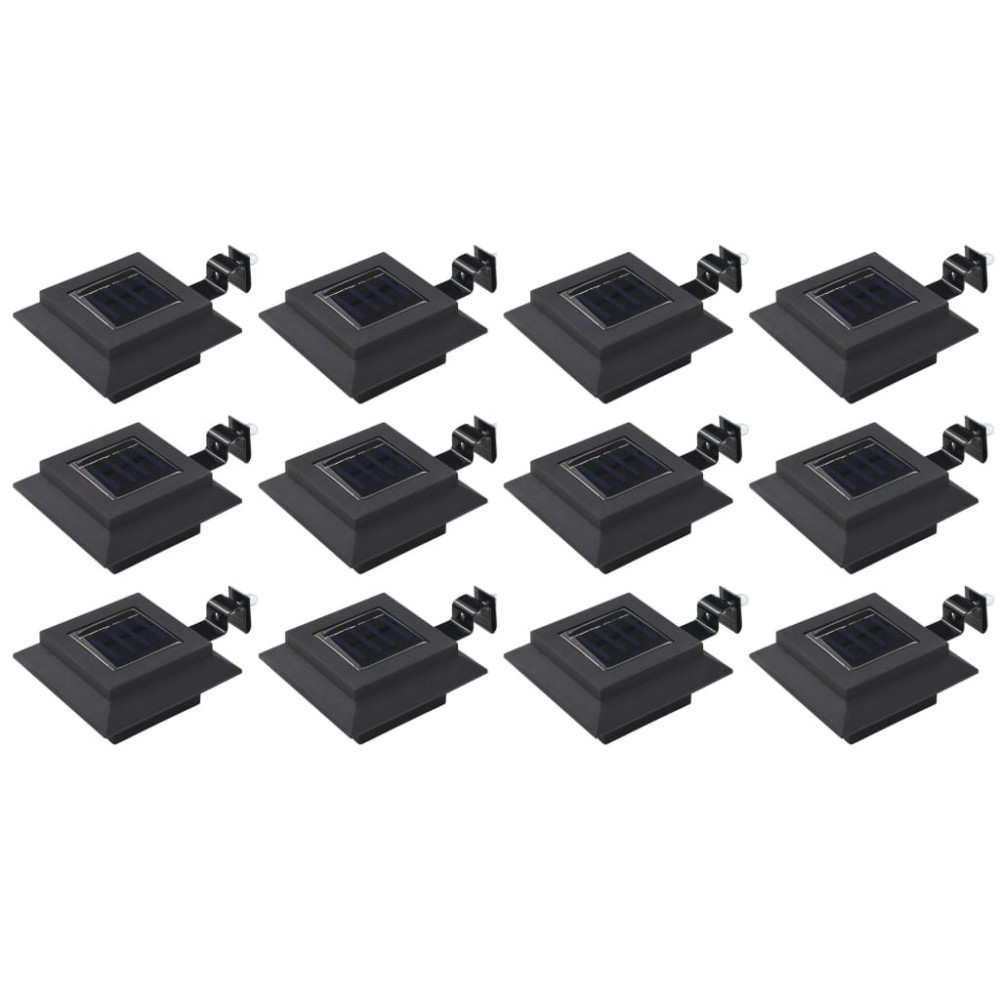 Outdoor Solar Lamps 12 pcs LED Square 12 cm White