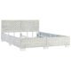 Bed Frame Grey Natural Rattan 160x200 cm