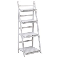 4-Tier Plant Stand White...