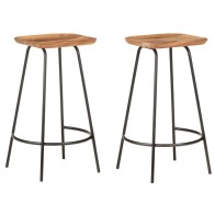 Bar Stools 4 pcs Solid...