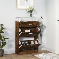 Shoe Cabinet Brown Oak...