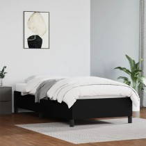 Bed Frame Black 180x200 cm 6FT Super King Faux Leather