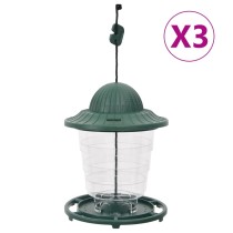 Bird Feeders 3 pcs Dark Green 17x17x32 cm