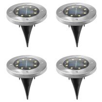 HI LED Solar Garden In-ground Light Set 4pcs