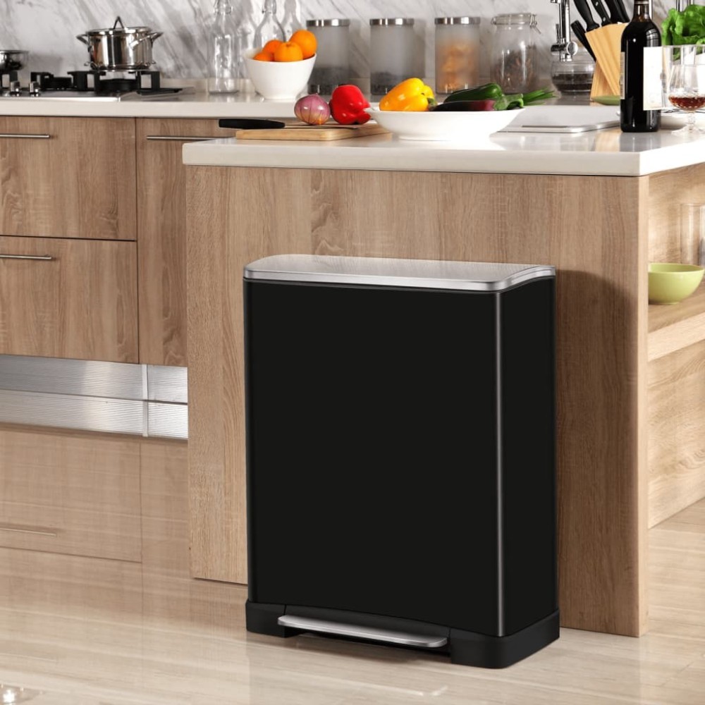 EKO Pedal Bin E-Cube 40 L Matte Black