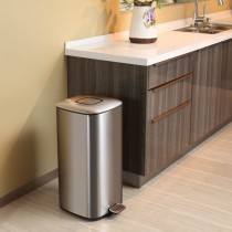 EKO Pedal Bin Regent 32 L Matte Silver