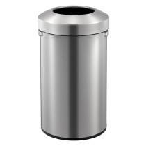 EKO Open Top Waste Bin Urban 90 L Matte Silver