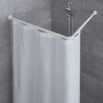 Kleine Wolke Corner Shower Curtain Rod 90x90 cm Chrome